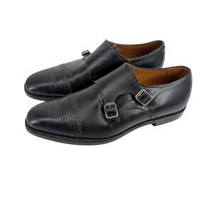 Allen Edmonds "St. John's" Double Monk Strap Bench Welt Loafers 10.5 D Black